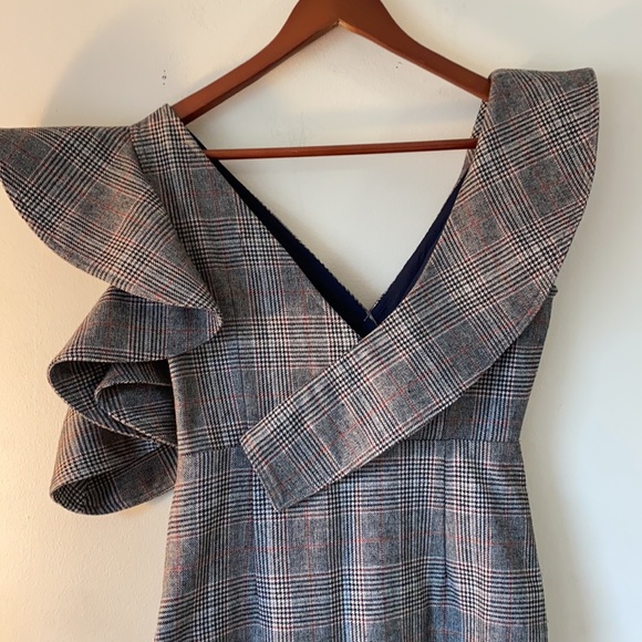 Self Portrait  midi length plaid dress US 0 UK 4 EUC - Picture 10 of 14